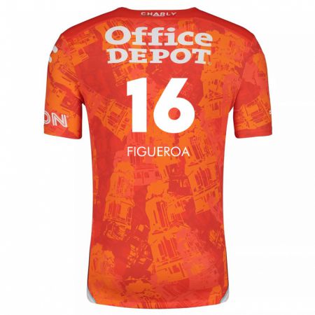 Kandiny Kinder Antonio Figueroa #16 Orange Weiß Auswärtstrikot Trikot 2024/25 T-Shirt