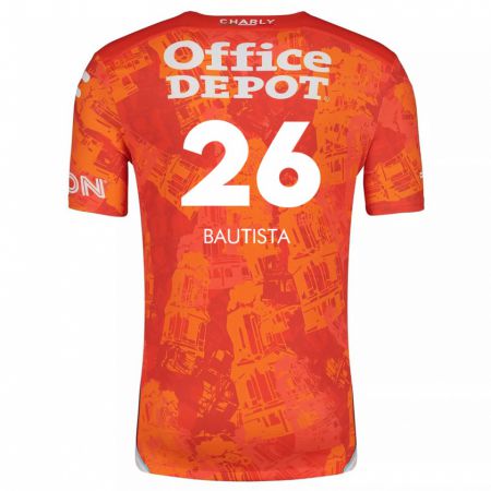 Kandiny Kinder Alán Bautista #26 Orange Weiß Auswärtstrikot Trikot 2024/25 T-Shirt