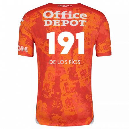 Kandiny Kinder Sergio De Los Ríos #191 Orange Weiß Auswärtstrikot Trikot 2024/25 T-Shirt