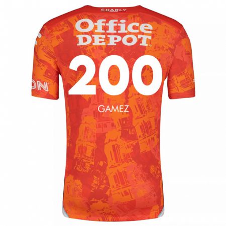 Kandiny Kinder Sergio Gámez #200 Orange Weiß Auswärtstrikot Trikot 2024/25 T-Shirt