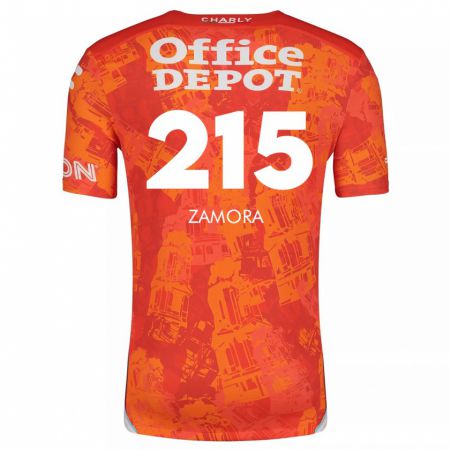 Kandiny Kinder Yahir Zamora #215 Orange Weiß Auswärtstrikot Trikot 2024/25 T-Shirt