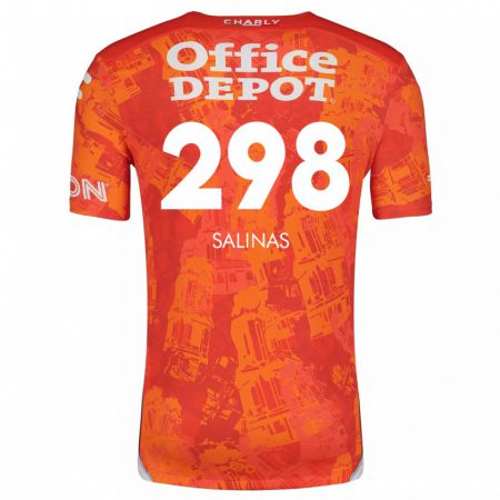 Kandiny Kinder Jesús Salinas #298 Orange Weiß Auswärtstrikot Trikot 2024/25 T-Shirt