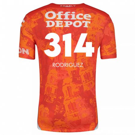 Kandiny Kinder Alan Rodríguez #314 Orange Weiß Auswärtstrikot Trikot 2024/25 T-Shirt