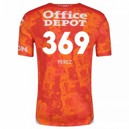 Kandiny Kinder Santiago Pérez #369 Orange Weiß Auswärtstrikot Trikot 2024/25 T-Shirt