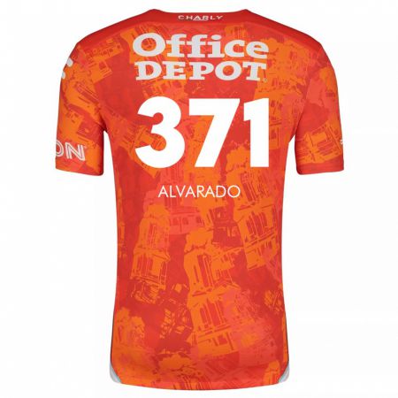 Kandiny Kinder Brandon Alvarado #371 Orange Weiß Auswärtstrikot Trikot 2024/25 T-Shirt