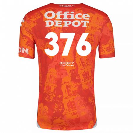 Kandiny Kinder Abraham Pérez #376 Orange Weiß Auswärtstrikot Trikot 2024/25 T-Shirt