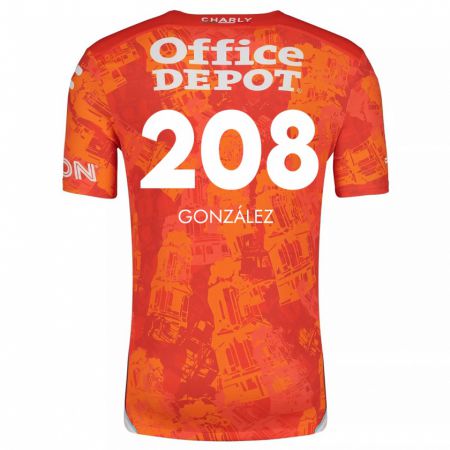 Kandiny Kinder Osvaldo González #208 Orange Weiß Auswärtstrikot Trikot 2024/25 T-Shirt