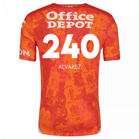 Kandiny Kinder Gael Álvarez #240 Orange Weiß Auswärtstrikot Trikot 2024/25 T-Shirt