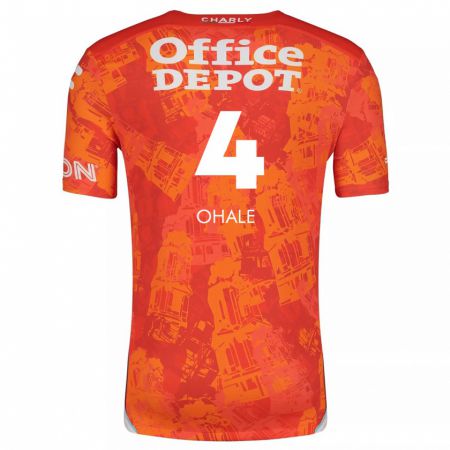 Kandiny Kinder Osinachi Ohale #4 Orange Weiß Auswärtstrikot Trikot 2024/25 T-Shirt