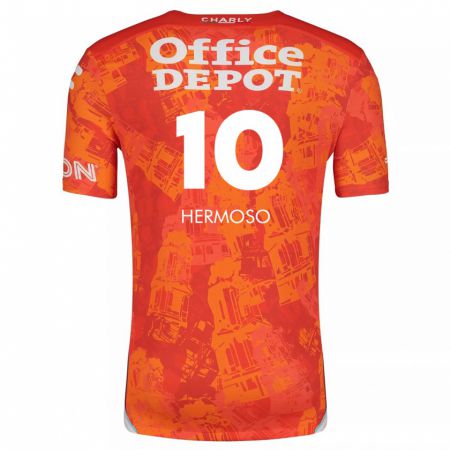 Kandiny Kinder Jennifer Hermoso #10 Orange Weiß Auswärtstrikot Trikot 2024/25 T-Shirt