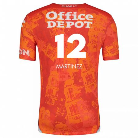 Kandiny Kinder Sofía Martínez #12 Orange Weiß Auswärtstrikot Trikot 2024/25 T-Shirt