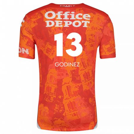 Kandiny Kinder Alexandra Godínez #13 Orange Weiß Auswärtstrikot Trikot 2024/25 T-Shirt