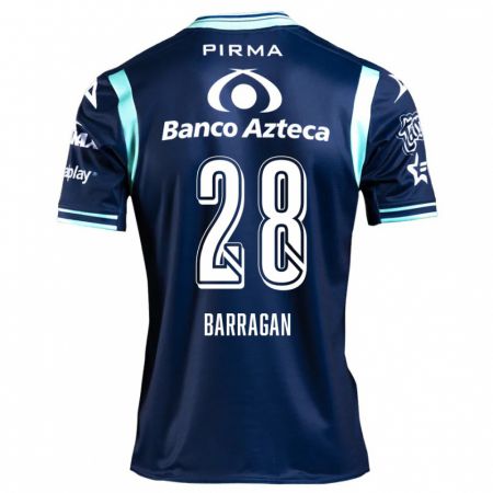 Kandiny Kinder Martín Barragán #28 Navy Blau Auswärtstrikot Trikot 2024/25 T-Shirt