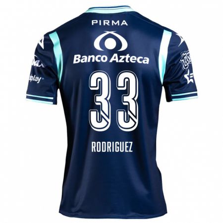 Kandiny Kinder Jorge Rodríguez #33 Navy Blau Auswärtstrikot Trikot 2024/25 T-Shirt