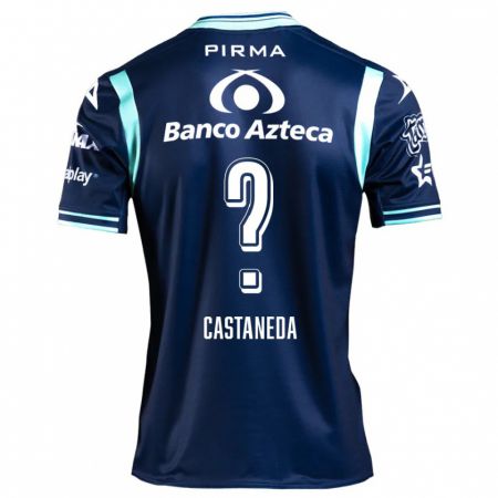 Kandiny Kinder Christian Castañeda #0 Navy Blau Auswärtstrikot Trikot 2024/25 T-Shirt