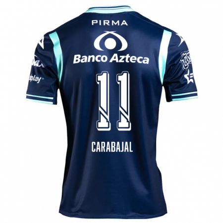 Kandiny Kinder Gabriel Carabajal #11 Navy Blau Auswärtstrikot Trikot 2024/25 T-Shirt