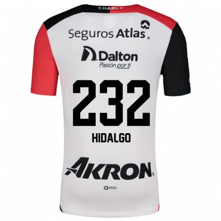 Kandiny Kinder Óscar Hidalgo #232 Weiß Rot Schwarz Auswärtstrikot Trikot 2024/25 T-Shirt