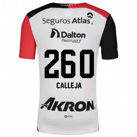 Kandiny Kinder Diego Calleja #260 Weiß Rot Schwarz Auswärtstrikot Trikot 2024/25 T-Shirt