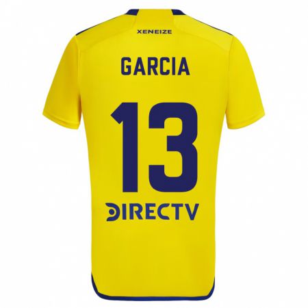 Kandiny Kinder Javier García #13 Gelb Blau Auswärtstrikot Trikot 2024/25 T-Shirt