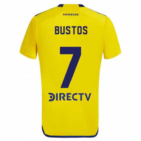 Kandiny Kinder Tomás Bustos #7 Gelb Blau Auswärtstrikot Trikot 2024/25 T-Shirt