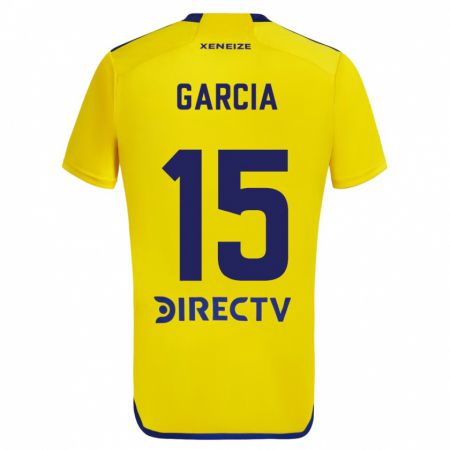 Kandiny Kinder Ramiro Garcia #15 Gelb Blau Auswärtstrikot Trikot 2024/25 T-Shirt