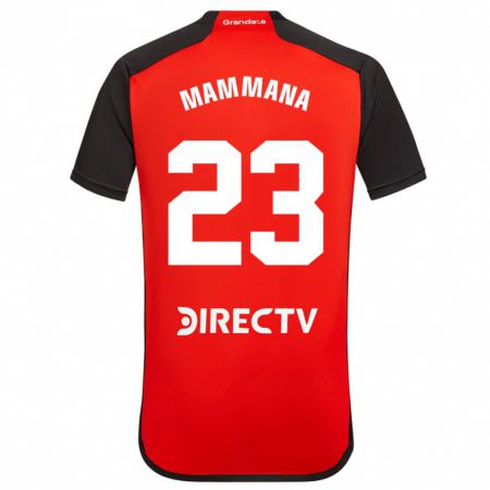 Kandiny Kinder Emanuel Mammana #23 Rot Schwarz Weiß Auswärtstrikot Trikot 2024/25 T-Shirt