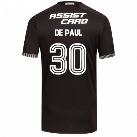 Kandiny Kinder Fernando De Paul #30 Schwarz-Weiss Auswärtstrikot Trikot 2024/25 T-Shirt