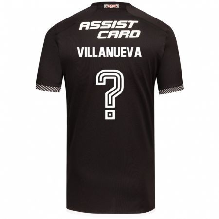 Kandiny Kinder Eduardo Villanueva #0 Schwarz-Weiss Auswärtstrikot Trikot 2024/25 T-Shirt