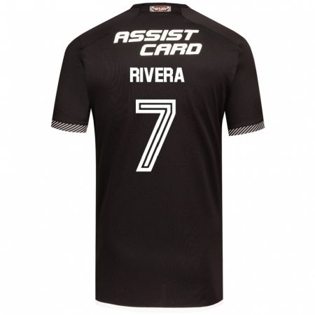 Kandiny Kinder Francisco Rivera #7 Schwarz-Weiss Auswärtstrikot Trikot 2024/25 T-Shirt