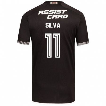 Kandiny Kinder Martín Silva #11 Schwarz-Weiss Auswärtstrikot Trikot 2024/25 T-Shirt