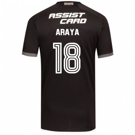 Kandiny Kinder Benjamín Araya #18 Schwarz-Weiss Auswärtstrikot Trikot 2024/25 T-Shirt