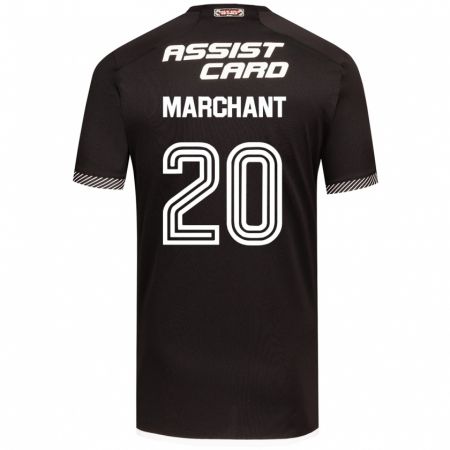 Kandiny Kinder Francisco Marchant #20 Schwarz-Weiss Auswärtstrikot Trikot 2024/25 T-Shirt