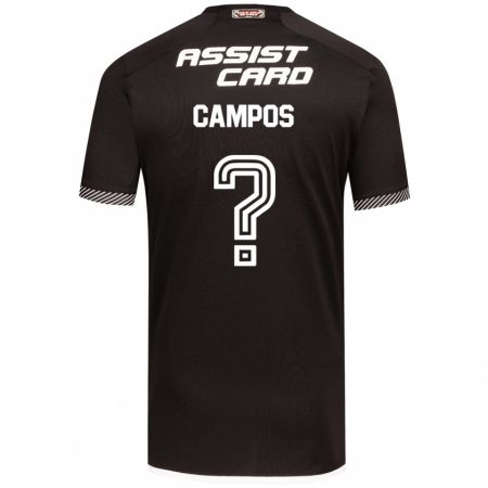 Kandiny Kinder Víctor Campos #0 Schwarz-Weiss Auswärtstrikot Trikot 2024/25 T-Shirt