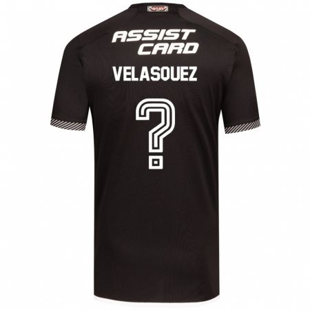 Kandiny Kinder Milovan Velásquez #0 Schwarz-Weiss Auswärtstrikot Trikot 2024/25 T-Shirt