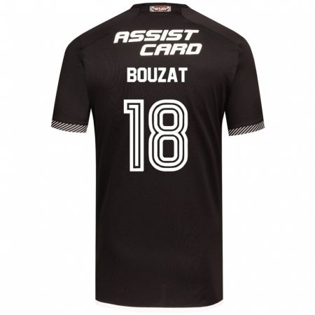 Kandiny Kinder Agustín Bouzat #18 Schwarz-Weiss Auswärtstrikot Trikot 2024/25 T-Shirt