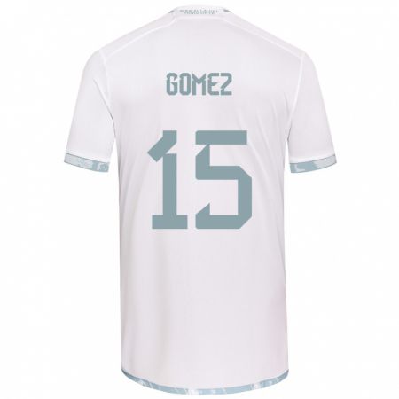 Kandiny Kinder Juan Pablo Gómez #15 Weiß Grau Auswärtstrikot Trikot 2024/25 T-Shirt