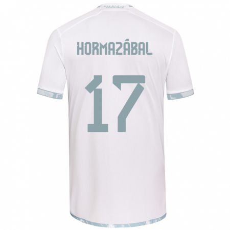 Kandiny Kinder Fabián Hormazábal #17 Weiß Grau Auswärtstrikot Trikot 2024/25 T-Shirt