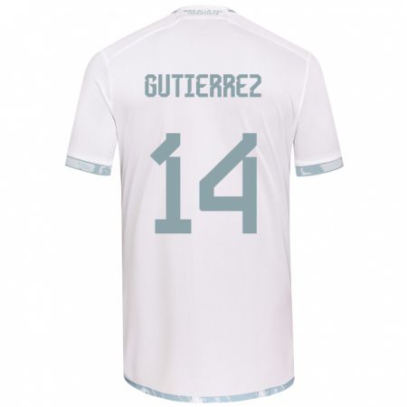 Kandiny Kinder Ana Gutiérrez #14 Weiß Grau Auswärtstrikot Trikot 2024/25 T-Shirt