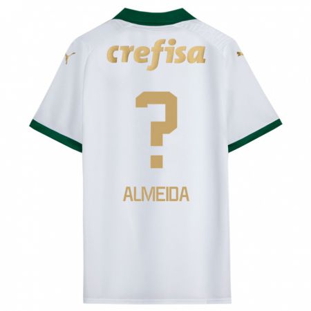 Kandiny Kinder Pedro Almeida #0 Weiß Grün Auswärtstrikot Trikot 2024/25 T-Shirt