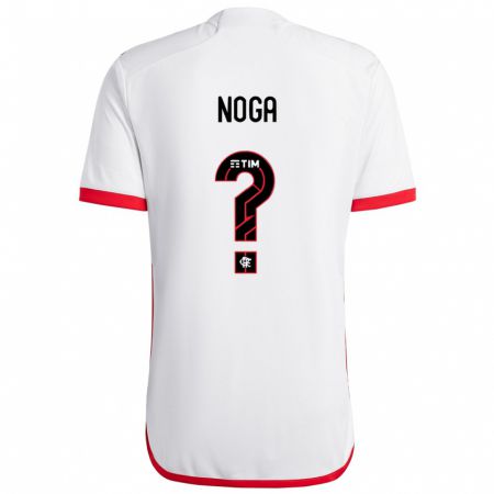 Kandiny Kinder Gabriel Noga #0 Weiß Rot Auswärtstrikot Trikot 2024/25 T-Shirt