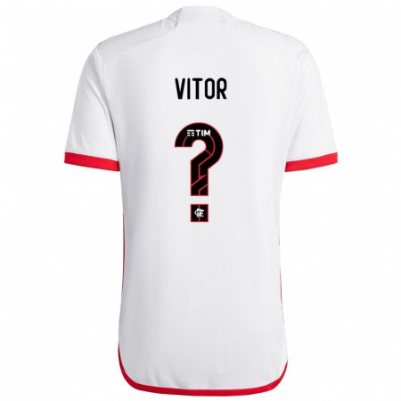 Kandiny Kinder João Vitor #0 Weiß Rot Auswärtstrikot Trikot 2024/25 T-Shirt