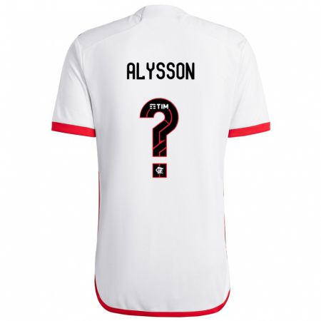 Kandiny Kinder Alysson #0 Weiß Rot Auswärtstrikot Trikot 2024/25 T-Shirt