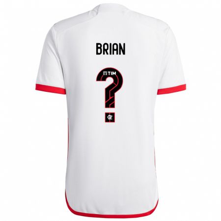 Kandiny Kinder Felipe Brian #0 Weiß Rot Auswärtstrikot Trikot 2024/25 T-Shirt