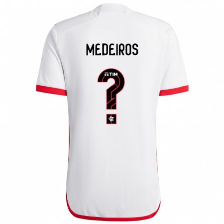 Kandiny Kinder Thiago Medeiros #0 Weiß Rot Auswärtstrikot Trikot 2024/25 T-Shirt