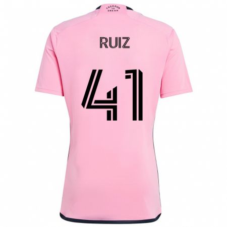 Kandiny Herren David Ruíz #41 Rosa Heimtrikot Trikot 2024/25 T-Shirt