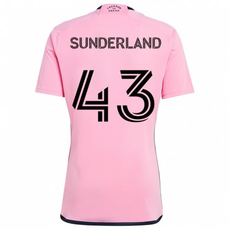 Kandiny Herren Lawson Sunderland #43 Rosa Heimtrikot Trikot 2024/25 T-Shirt