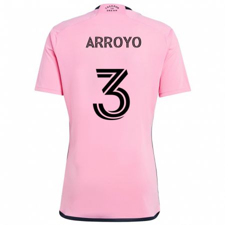 Kandiny Herren Dixon Arroyo #3 Rosa Heimtrikot Trikot 2024/25 T-Shirt