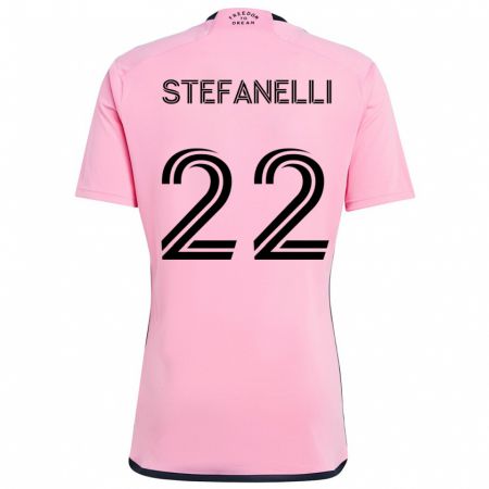 Kandiny Herren Nicolás Stefanelli #22 Rosa Heimtrikot Trikot 2024/25 T-Shirt