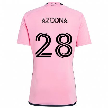 Kandiny Herren Edison Azcona #28 Rosa Heimtrikot Trikot 2024/25 T-Shirt