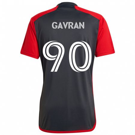 Kandiny Herren Luka Gavran #90 Grau Rot Heimtrikot Trikot 2024/25 T-Shirt